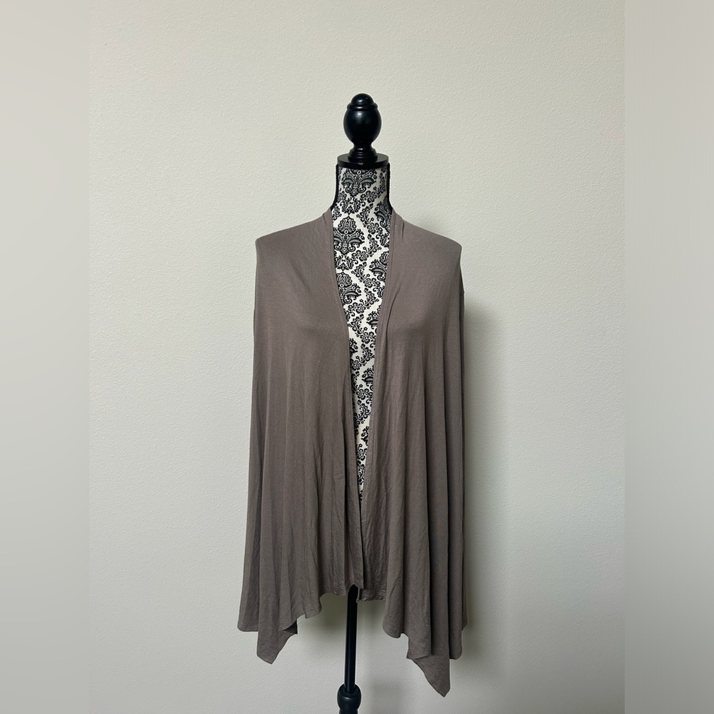 Urim Apparel Women’s Plus Size Taupe Open Front Cardigan 4X